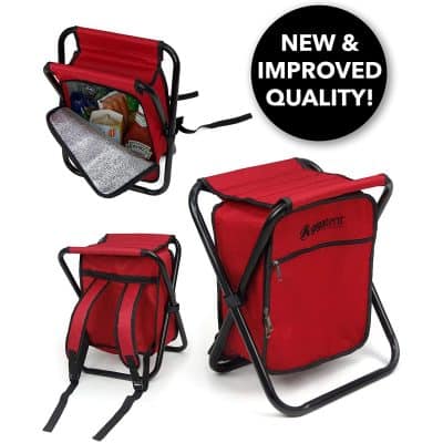 GigaTent 3 in 1 Folding Stool Backpack with Cooler Bag