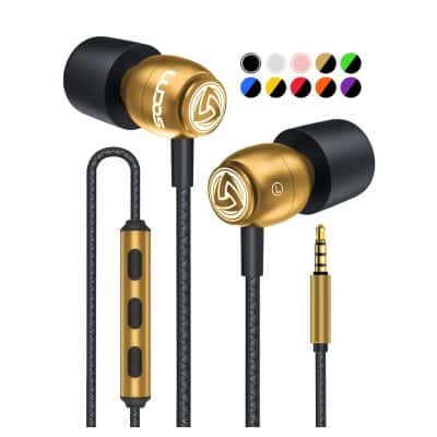LUDOS Clamor Wired Earbuds with Volume Control and Microphone