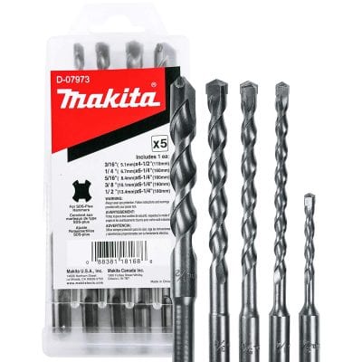 Makita 5-Pieces Rotary Hammer Drill Bits