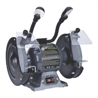 Genesis GBG800L Dual 8 inches Bench Grinder with Eye Shield and Flexible Lights