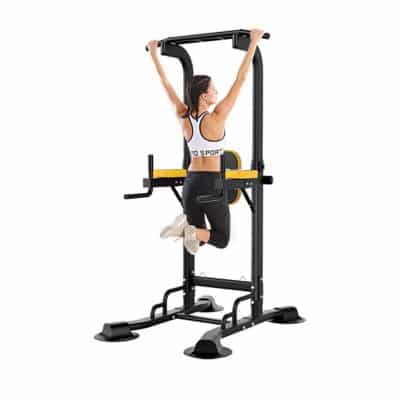 Diophros Power Tower Adjustable Height Pull Up Bar Multi-Function Fitness Workout Station