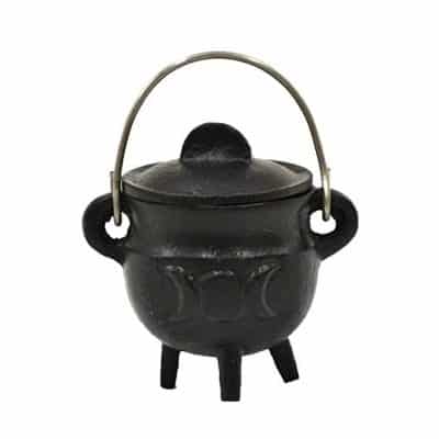 Sage cast iron cauldron