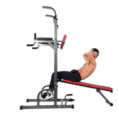 ZELUS Multifunctional Adjustable Height Power Tower Pull Up Station for Fitness