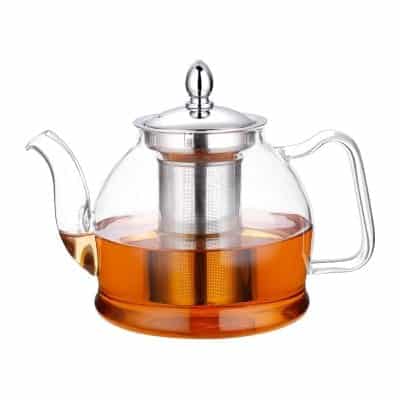Hiware 1000ml Glass Tea kettle w/ Removable Infuser