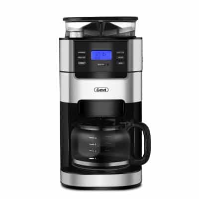Gevi Coffee Maker Drip Grind and Brew 10 Cups Coffee Machine, Black and Silver Color
