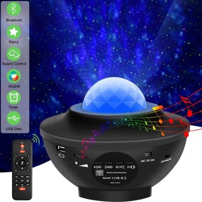 Vinkki Laser Light LED Sky Twilight Star Projector with Bluetooth Speaker