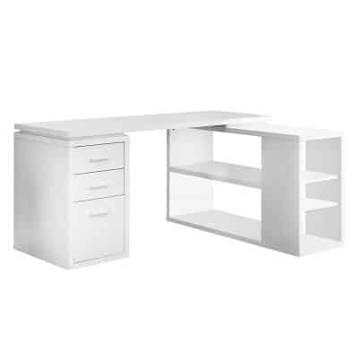 Monarch Specialties Hollow-Core Corner Desk, White