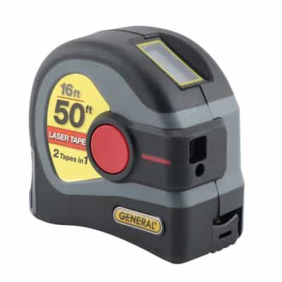 General Tools 2-In-1 Laser Tape Measure LCD Digital Display