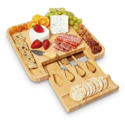 Bamboo Cheese Board and Cutlery Set