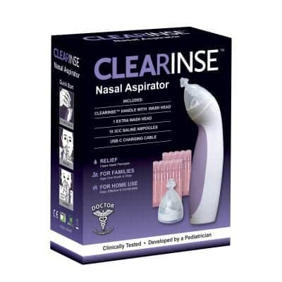 CLEARinse Electric Saline Starter Kit and Nasal Cleaning Aspirator