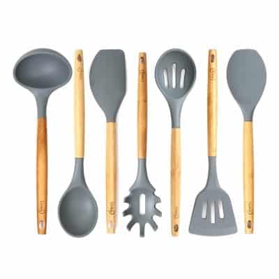 Lively Home Goods 7-Pcs Premium Silicone Kitchen Cooking Utensils