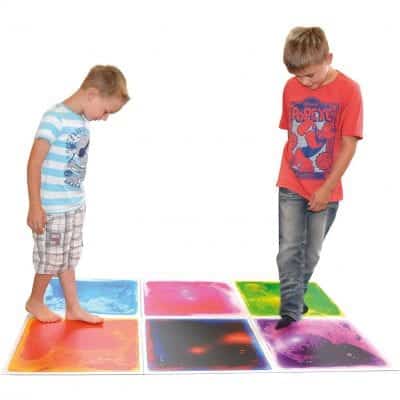 Art3d Kids Multi-Color 6-Tile Sensory Liquid Encased Floor