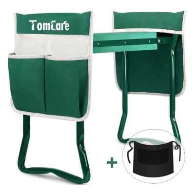 TomCare Foldable Upgraded Garden Bench with Kneeling Pad