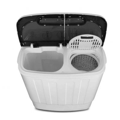 SUPER DEAL Mini Twin Tub 13lbs Capacity Washing Machine for College Rooms, Dorms
