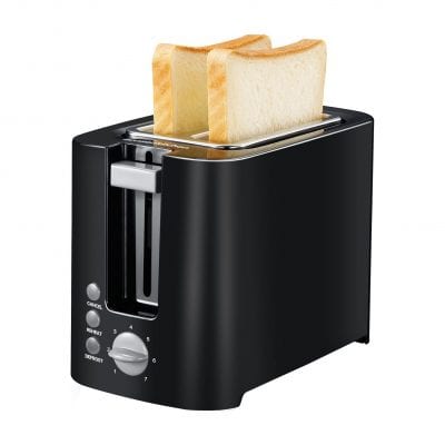 Bonsenkitchen Compact Toaster 800 Watt 2 Slice Mini Toaster