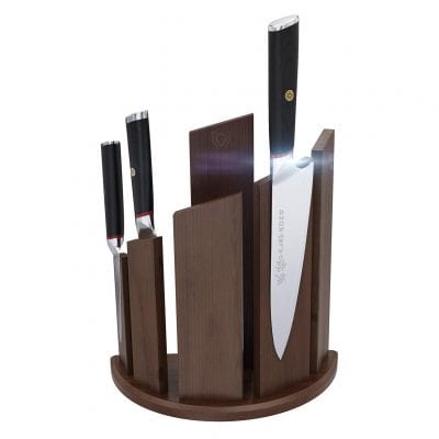 DALSTRONG Magnetic Walnut Knife Block - Holds 12pc