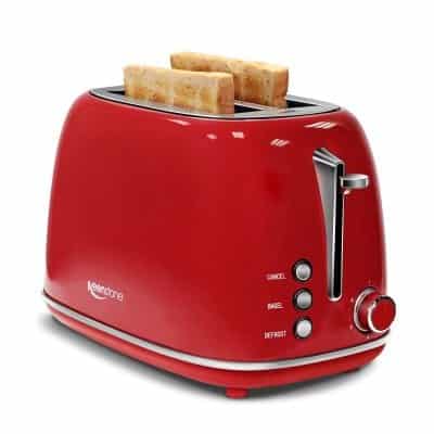 Keenstone Retro 2 Slice Extra Wide Slots Mini Toaster