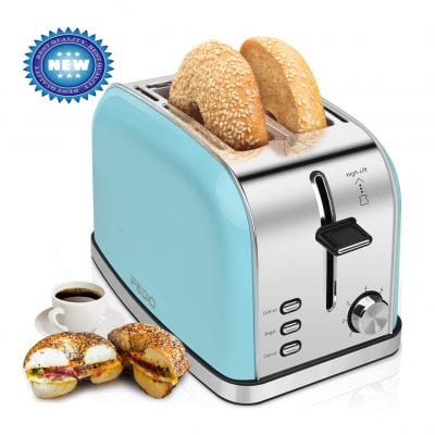 IFedio 2-Slice Compact stainless steel Mini Bread Toasters