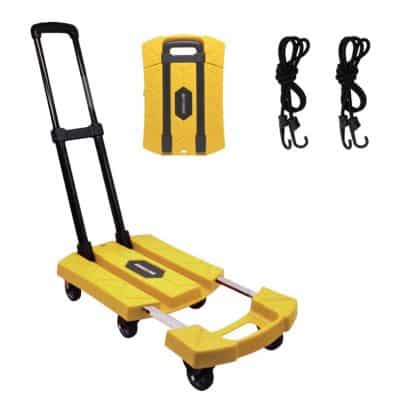 BORTENG 6 Wheel Folding Hand Truck for Luggage, Moving, Travel and office