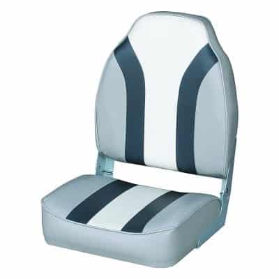 Wise Classic Stripe High Back Folding Boat Seat