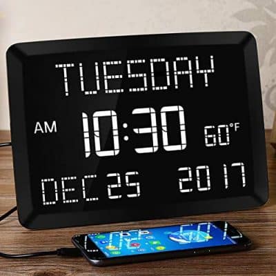 Mesqool 11.5” Large Alarm Clock