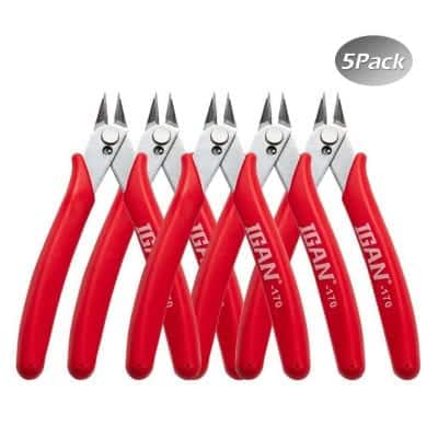 IGAN 5 Pack Wire Flush Cutting Pliers