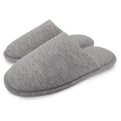 Ofoot Men’s Organic Cotton Cozy Slide Slippers