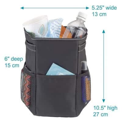High Road StashAway Console and Headrest Car Trash Can with Lid
