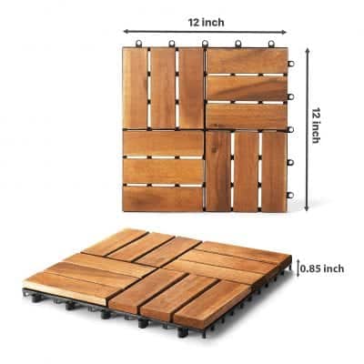Rakyto Wood Interlocking Flooring Tiles
