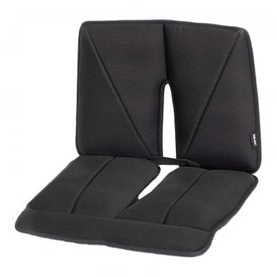 Dr. air Non-Slip Orthopedic Seat Cushion (Black, Lumbar)
